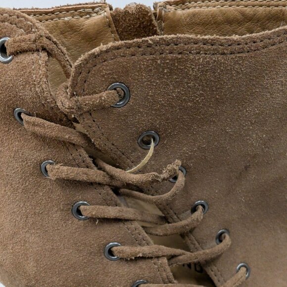 Lucky Brand Hartlee Ankle Boots Womens Brown Suede Leather Open Toe Size 8 - Picture 12 of 12